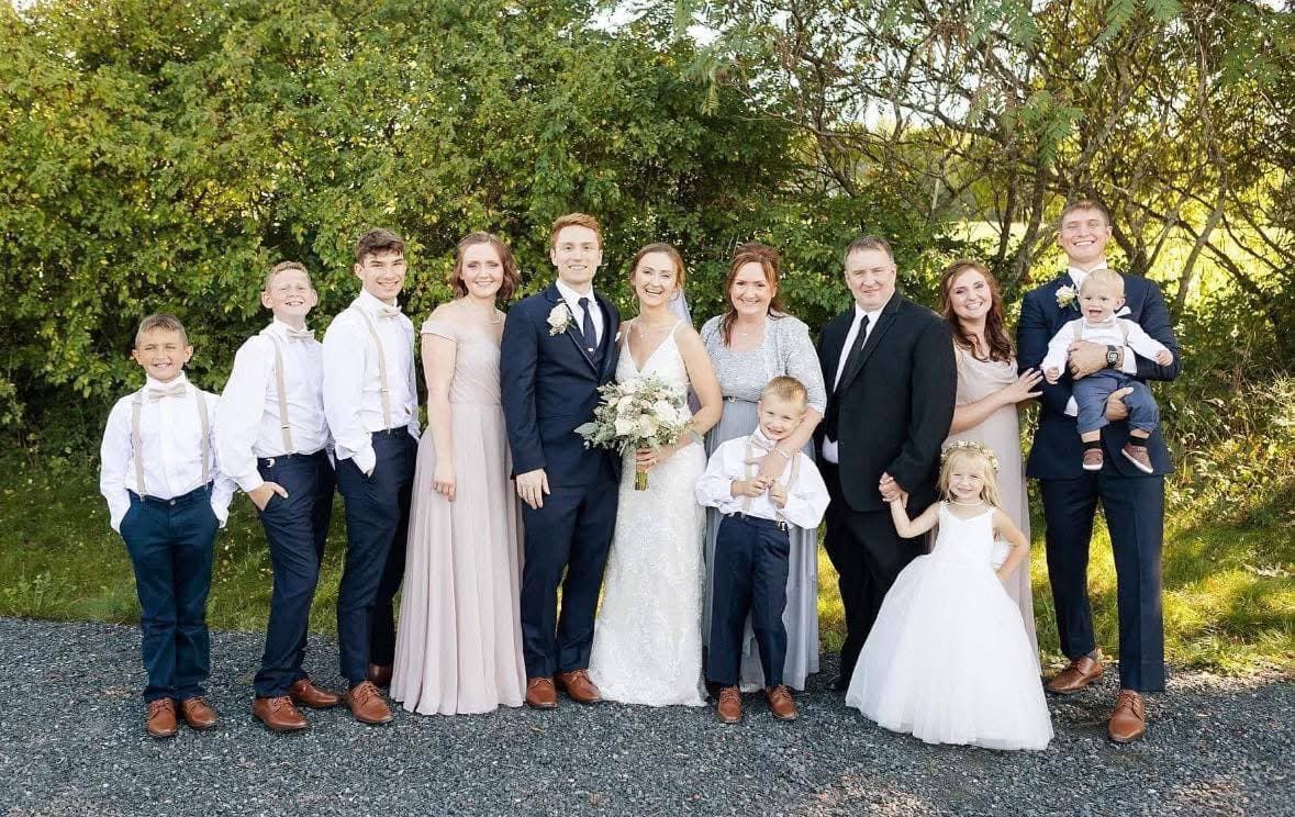 Rebecca in her wedding photo